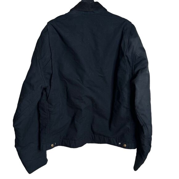 Carhartt Detroit Blanket Lined Black Jacket Sun Fading 48 Tall - Picture 3 of 6